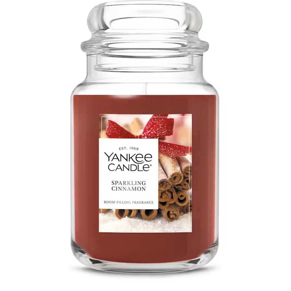 Yankee Candle, Sparkling Cinnamon Fall Scented Candle, 22oz Large Jar
